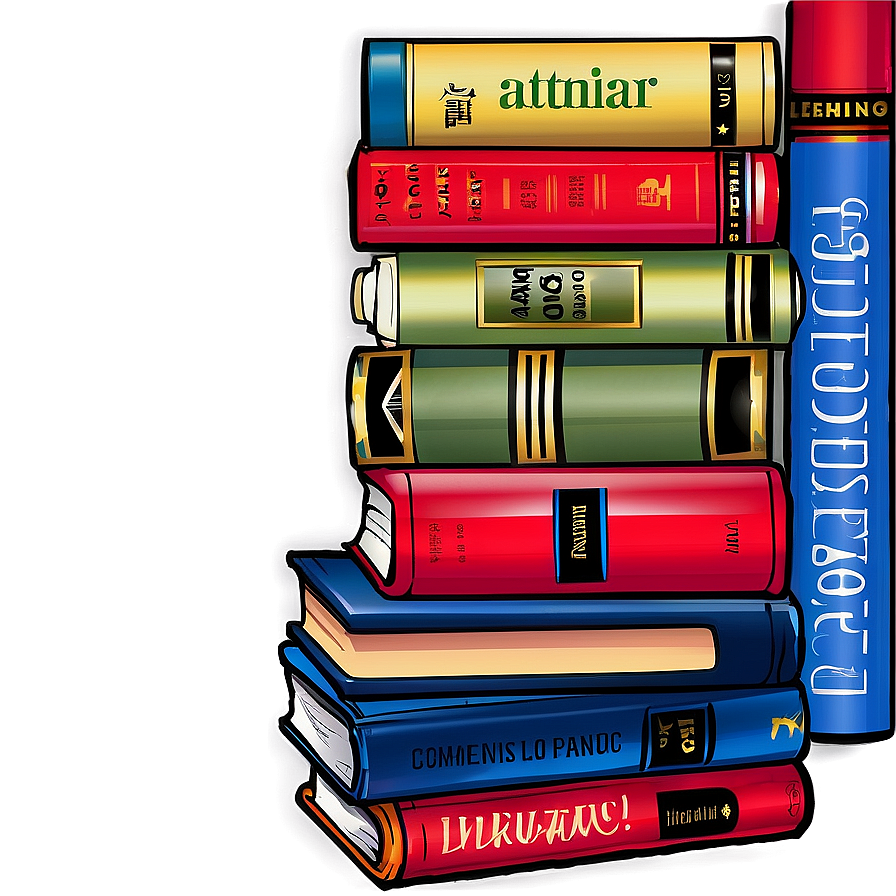 Stack Of Language Learning Books Png 41 PNG image