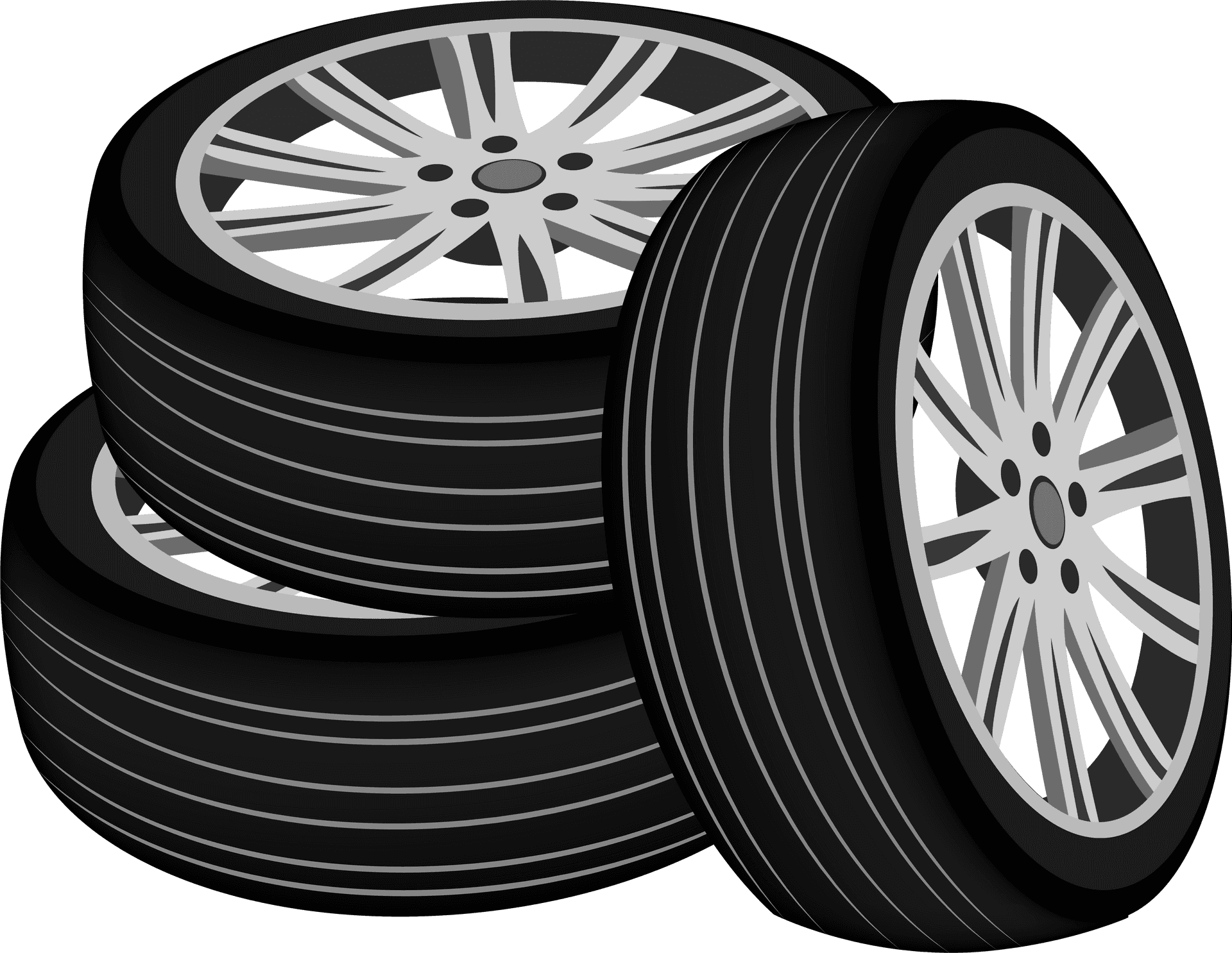 Stacked Car Tires Clipart PNG image