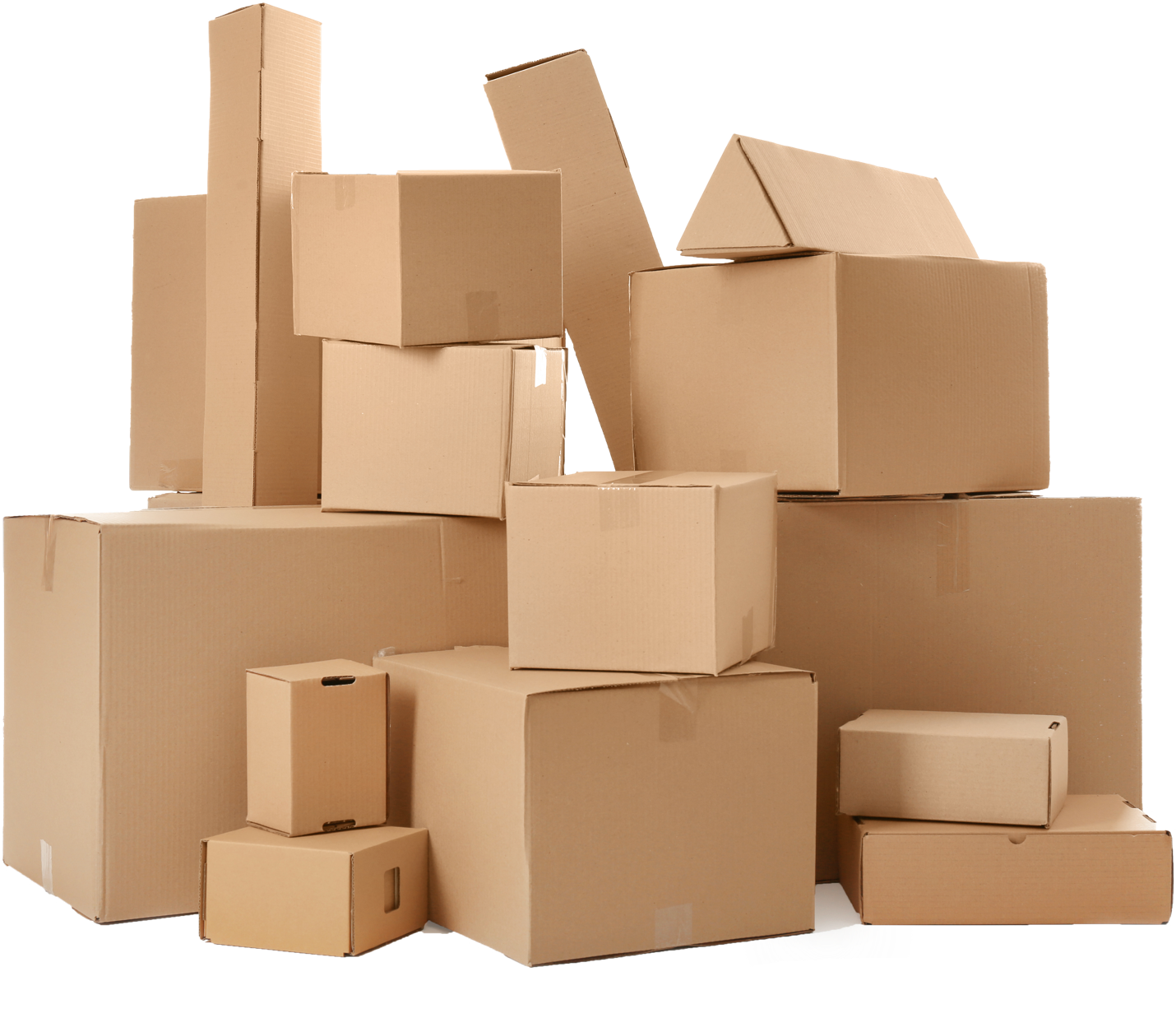 Stacked Cardboard Boxes PNG image