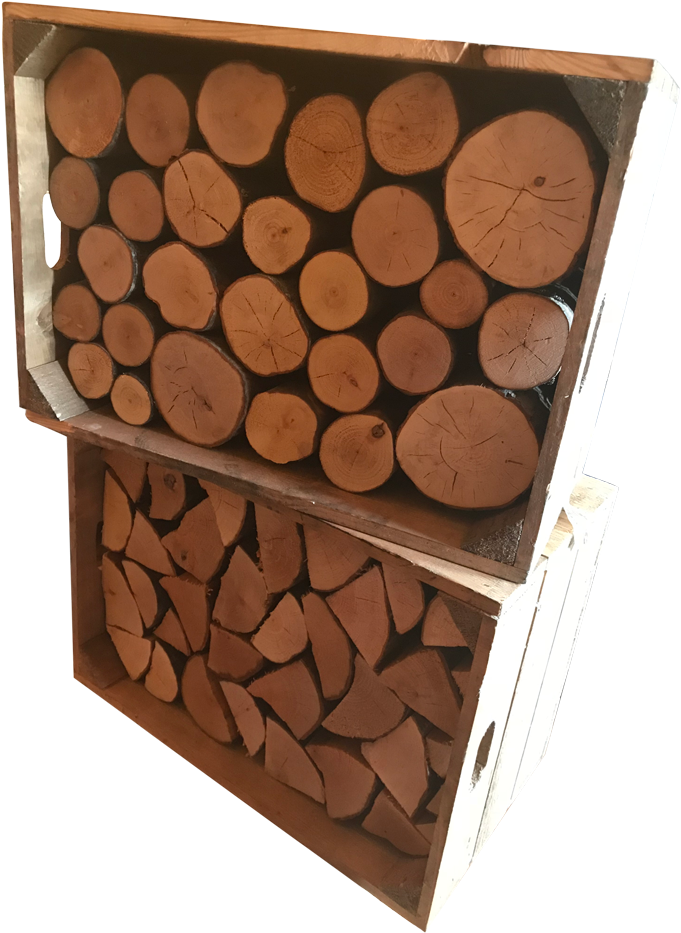 Stacked Firewood Storage Box PNG image