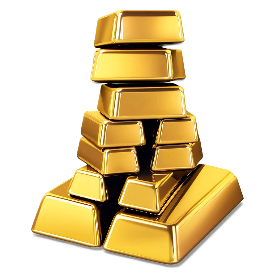 Stacked Gold Bars Design Png 41 PNG image