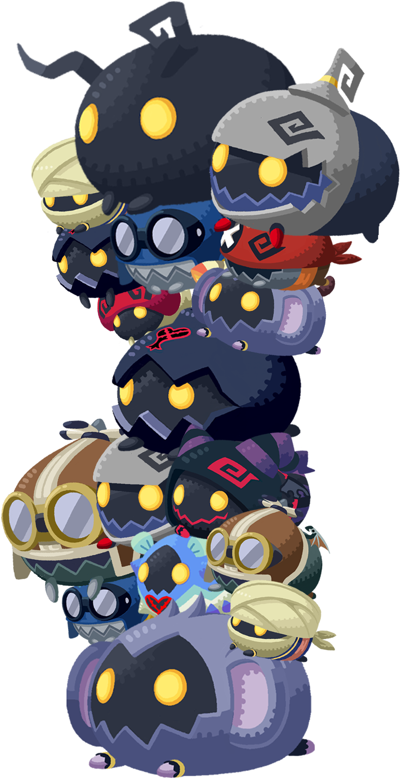 Stacked Heartless Tsum Tsums PNG image