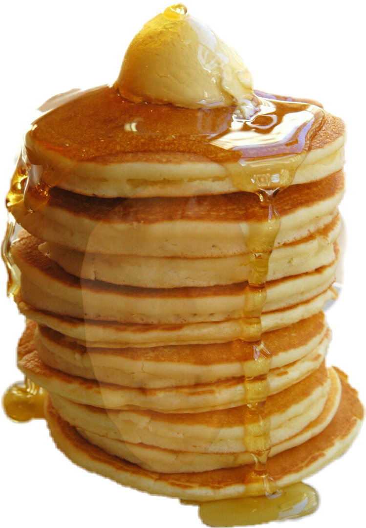 Stacked Pancakeswith Syrupand Butter.png PNG image