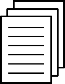 Stacked Papers Icon PNG image