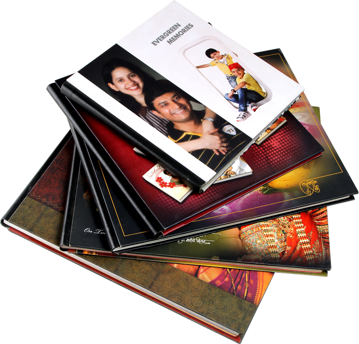 Stacked Photo Albums PNG image