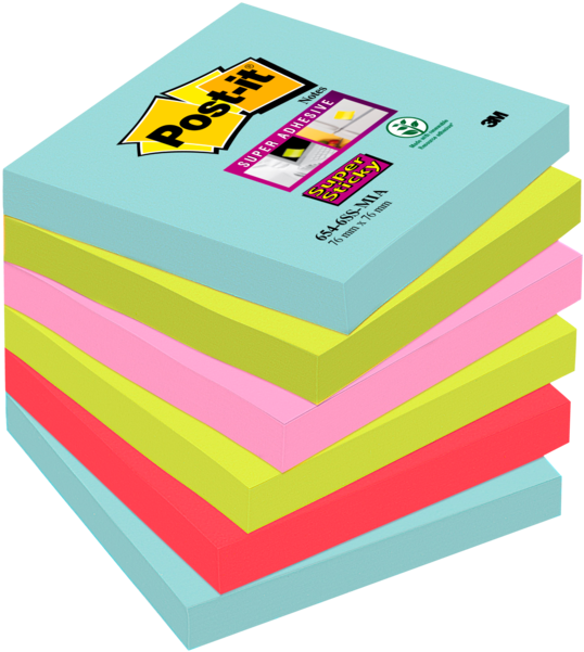 Stacked Postit Notes Multi Color PNG image