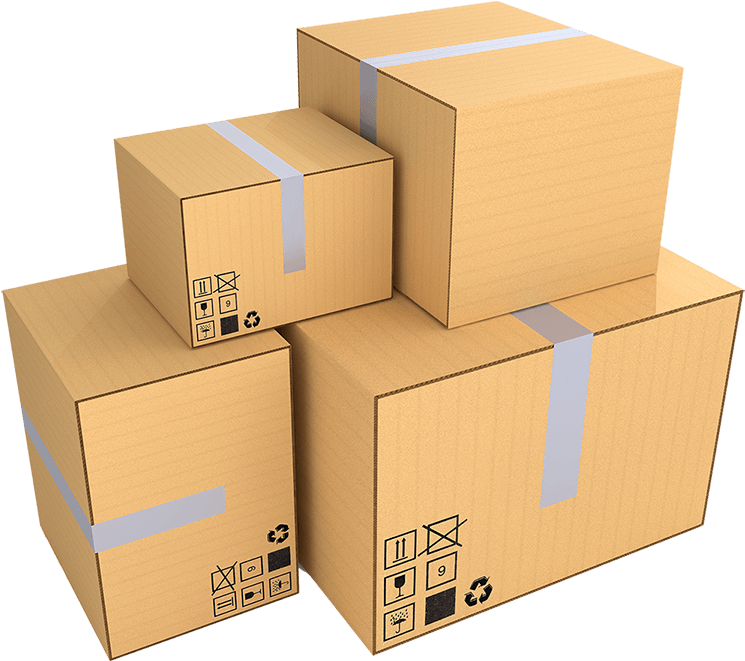 Stacked Shipping Boxes PNG image