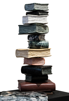 Stackof Antique Books PNG image