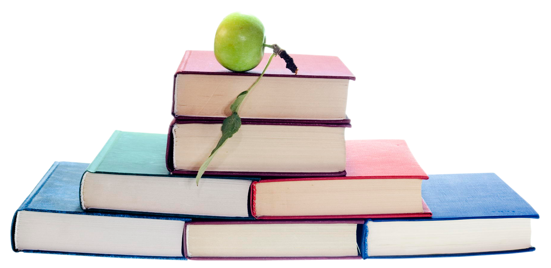 Stackof Bookswith Appleon Top PNG image