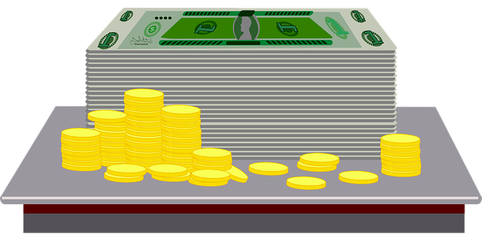 Stackof Cashand Gold Coins PNG image