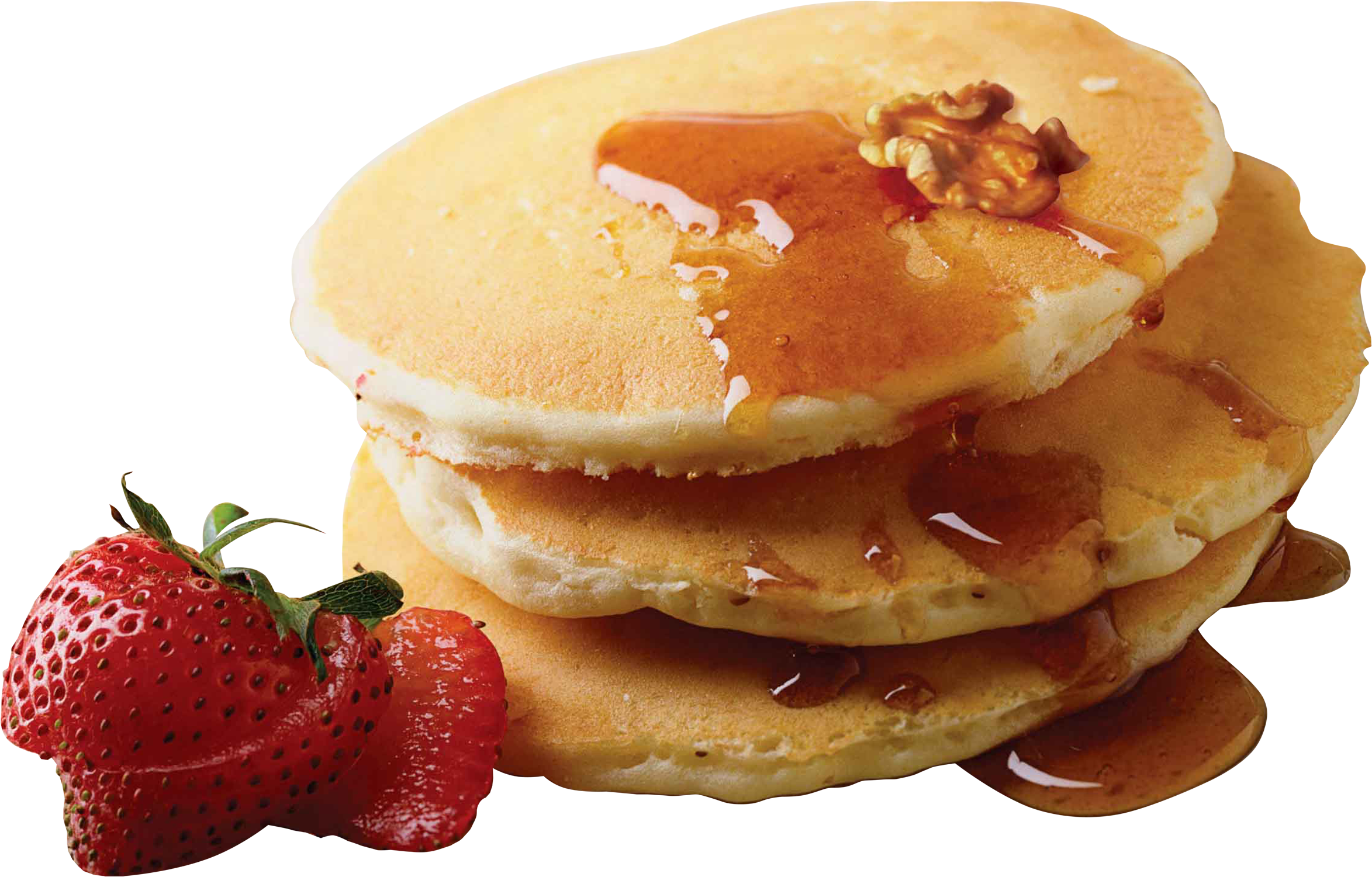 Stackof Pancakeswith Syrupand Strawberry.png PNG image