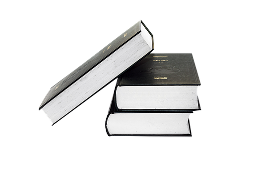 Stackof Three Bookson Black Background PNG image