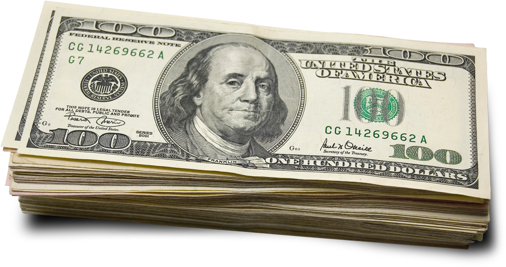 Stackof100 Dollar Bills PNG image