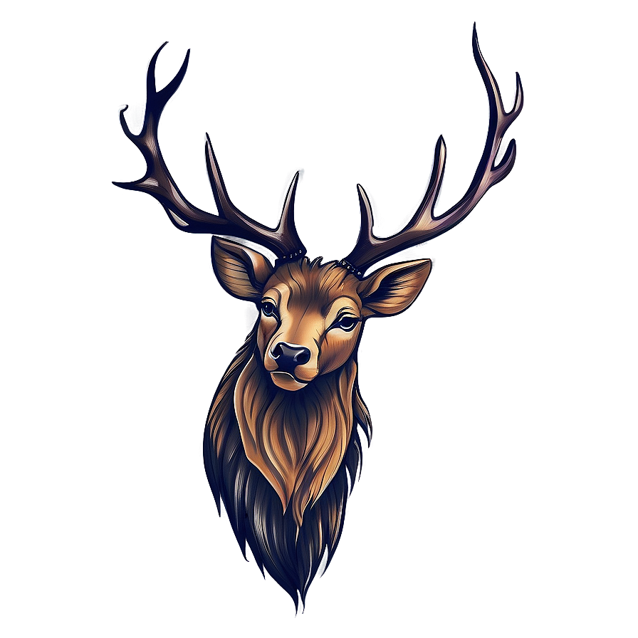 Stag Tattoo Design Png 35 PNG image