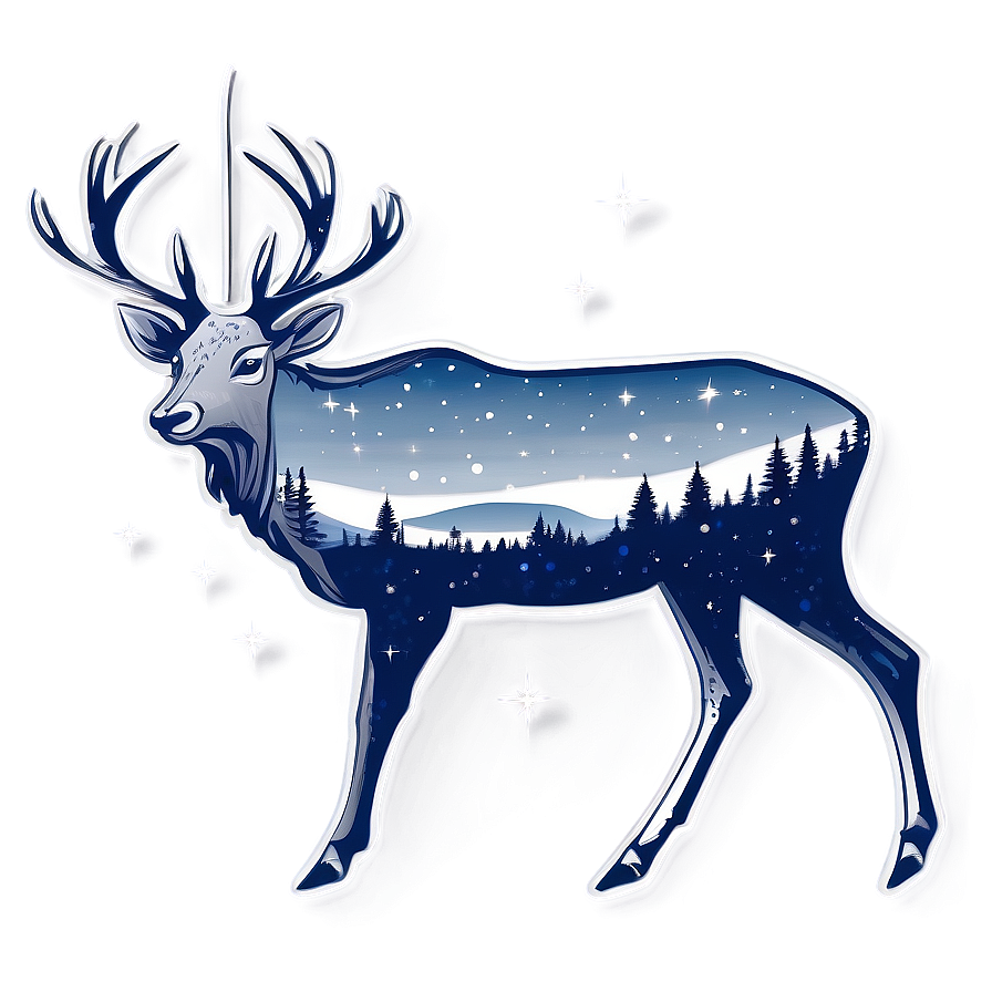 Stag Under Stars Png 06292024 PNG image