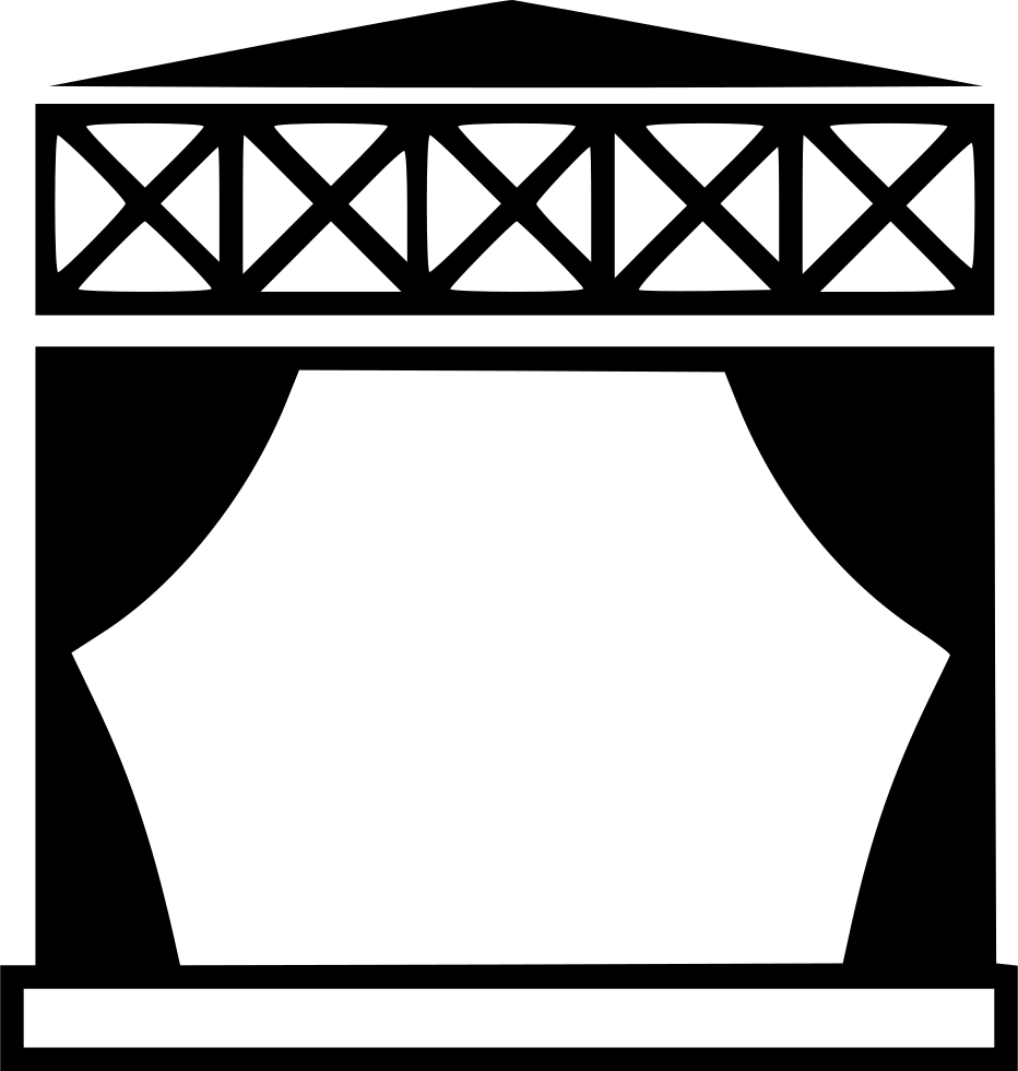 Stage Theater Design Outline PNG image