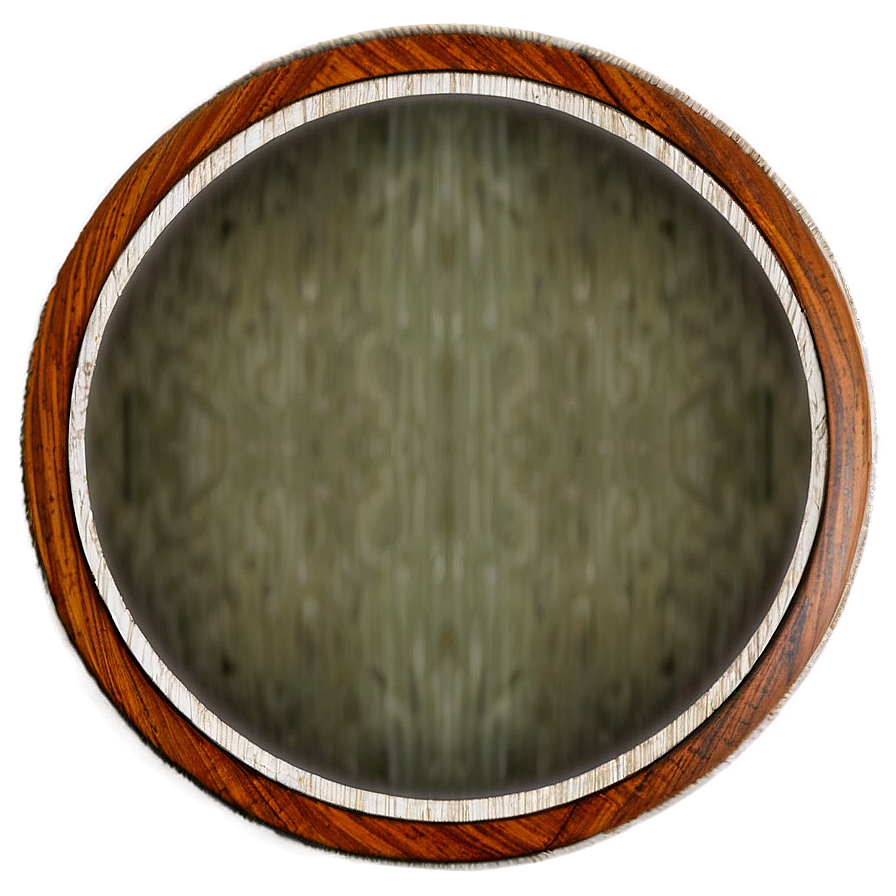 Stained Wood Circle Decor Png 06282024 PNG image