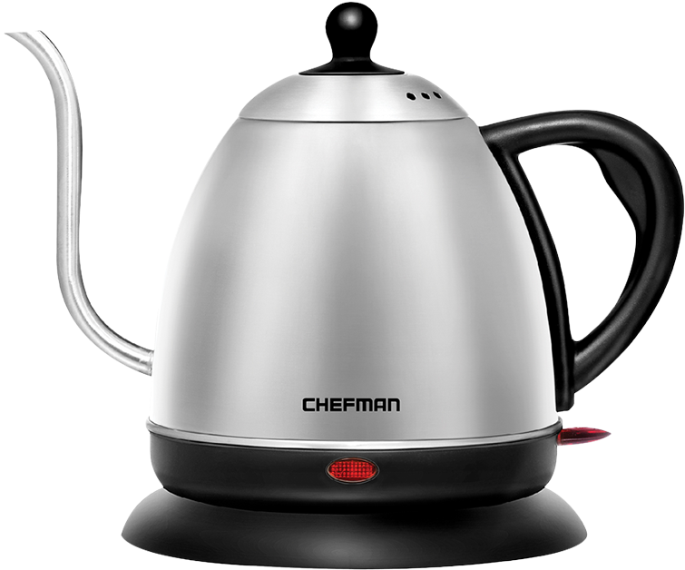 Stainless Steel Chefman Electric Kettle PNG image