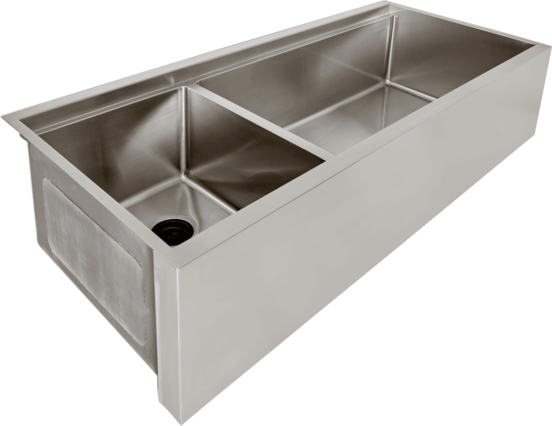 Stainless Steel Double Basin Kitchen Sink PNG image