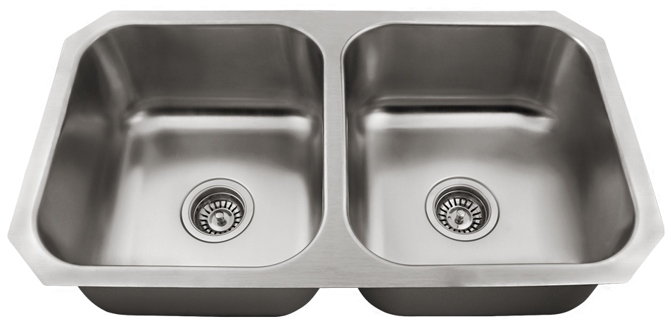 Stainless Steel Double Bowl Sink PNG image