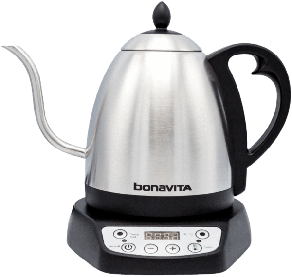 Stainless Steel Electric Gooseneck Kettle Bonavita PNG image