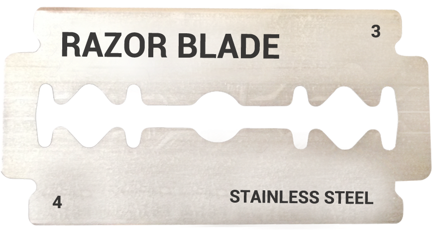 Stainless Steel Razor Blade PNG image