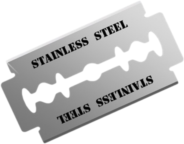 Stainless Steel Razor Blade PNG image