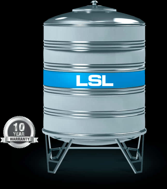 Stainless Steel Water Tank L S L10 Year Warranty PNG image