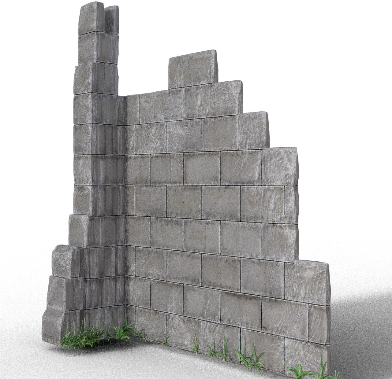 Staircase Style Stone Wall PNG image