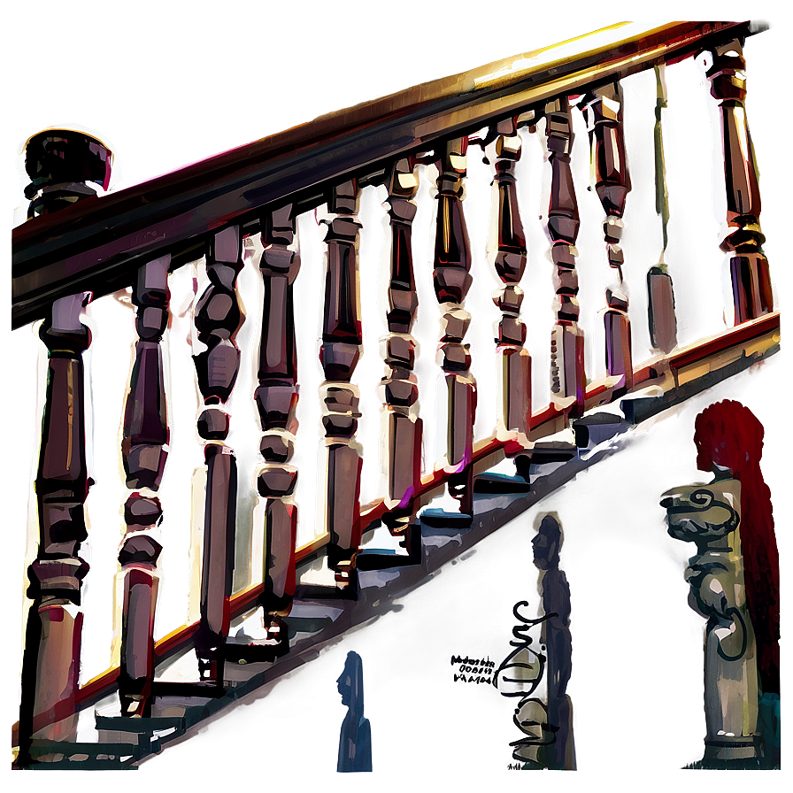 Staircase With Railing Png 06122024 PNG image