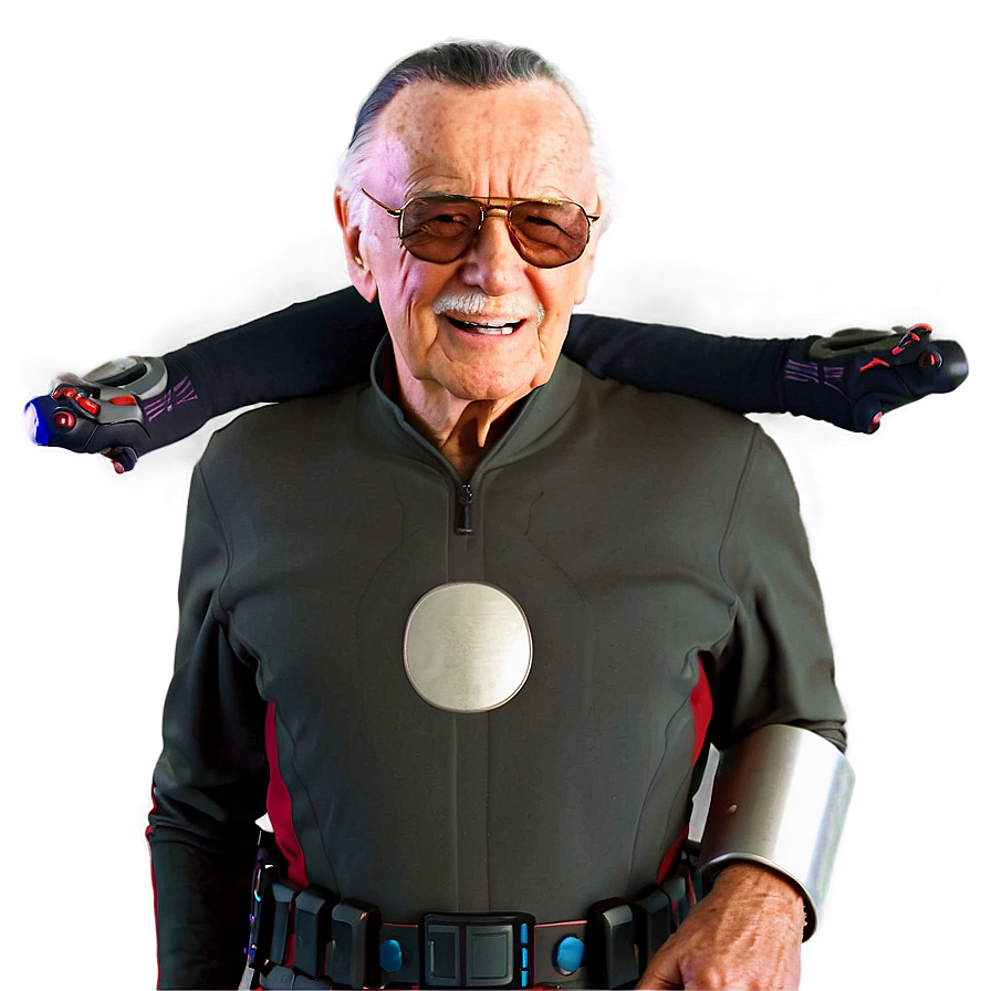 Stan Lee And Black Widow Png 6 PNG image