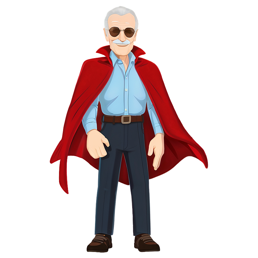 Stan Lee Animation Character Png 06242024 PNG image