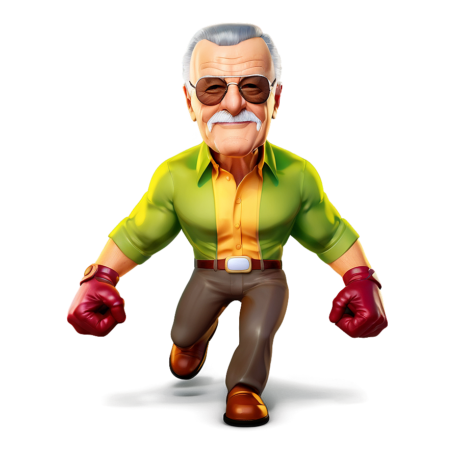 Stan Lee Cartoon Character Png 06242024 PNG image