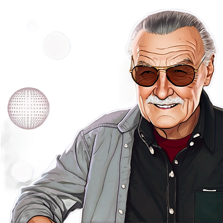 Stan Lee Creating Comics Png 06242024 PNG image