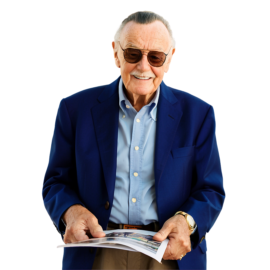 Stan Lee Creating Comics Png 06242024 PNG image