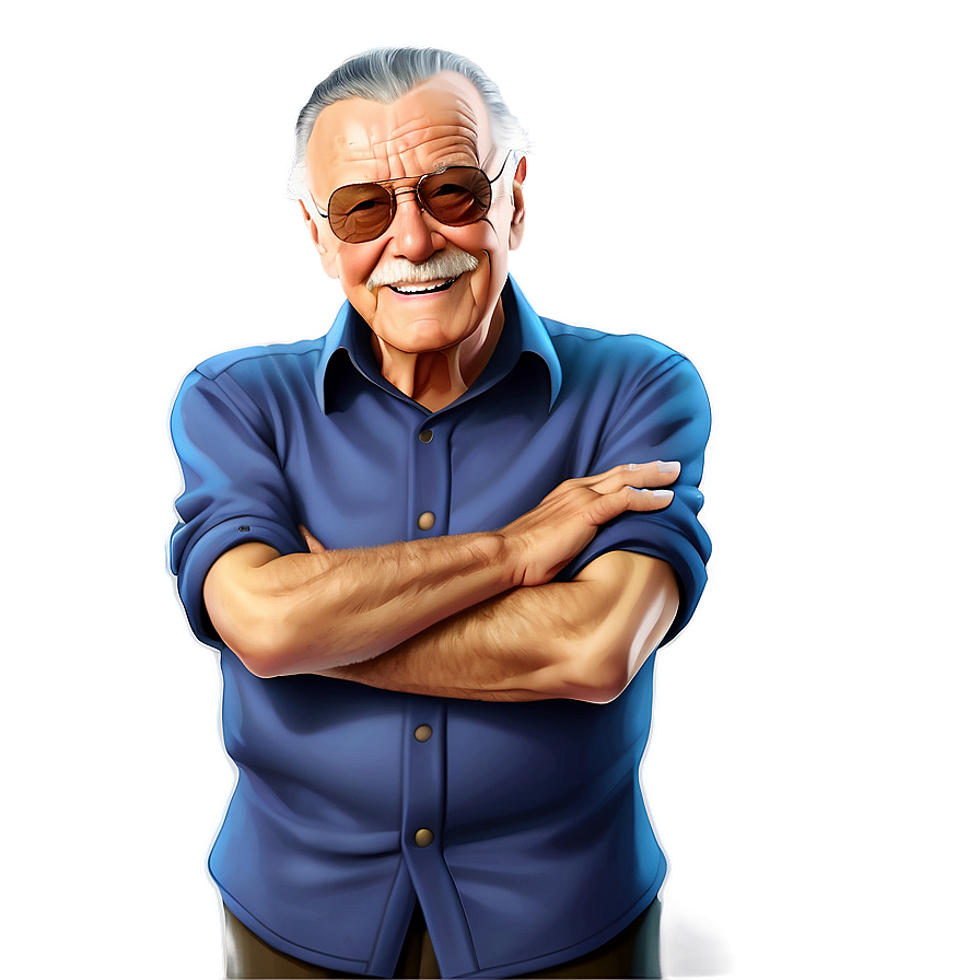 Stan Lee Dynamic Drawing Png 55 PNG image