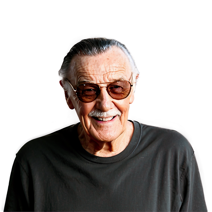 Stan Lee Smiling Portrait Png Fmk85 PNG image