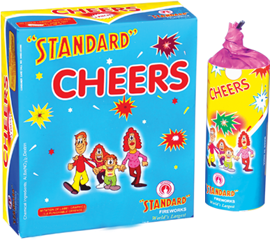 Standard Cheers Fireworks Packaging PNG image