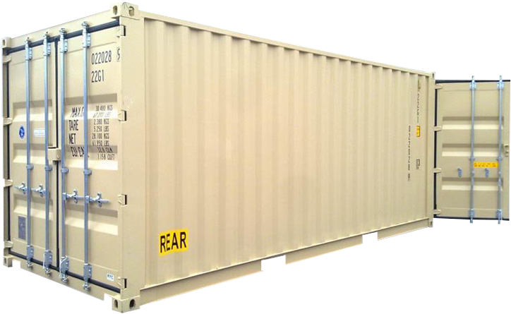 Standard Shipping Container Side View PNG image