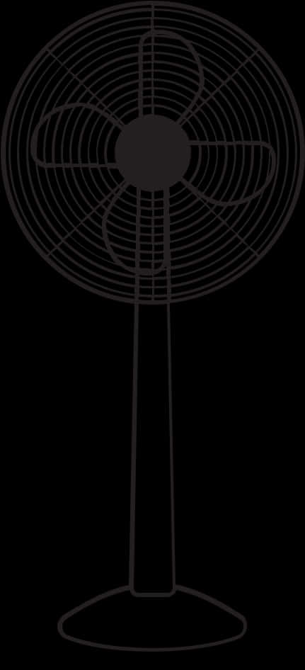 Standing Fan Silhouette PNG image