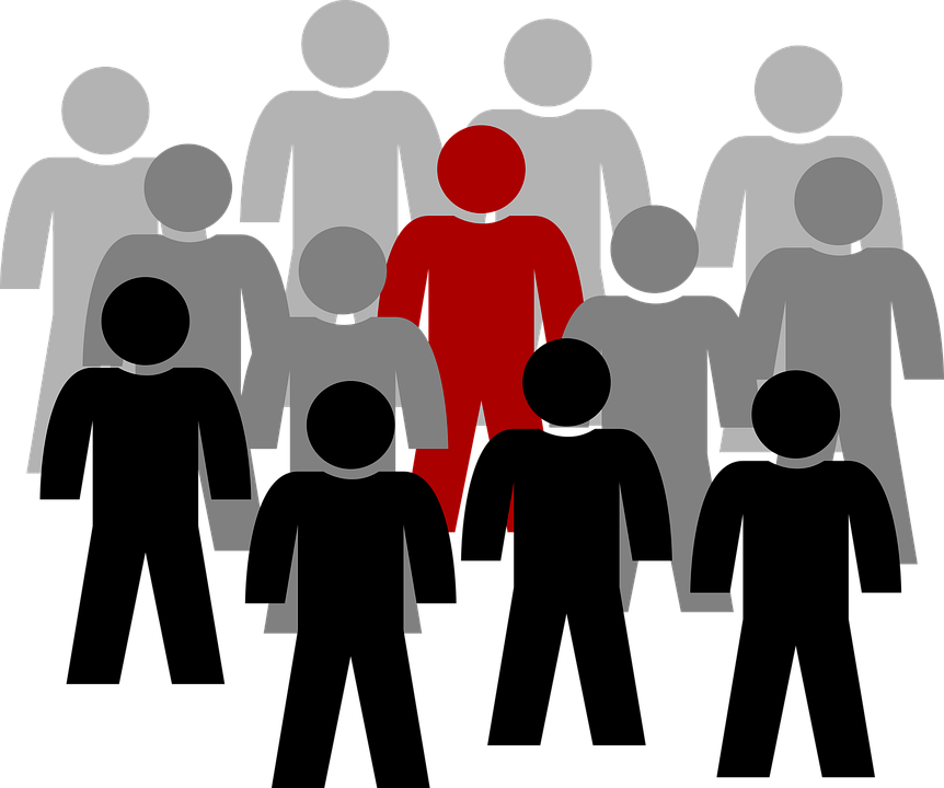 Standing_ Out_ In_ Crowd_ Concept PNG image