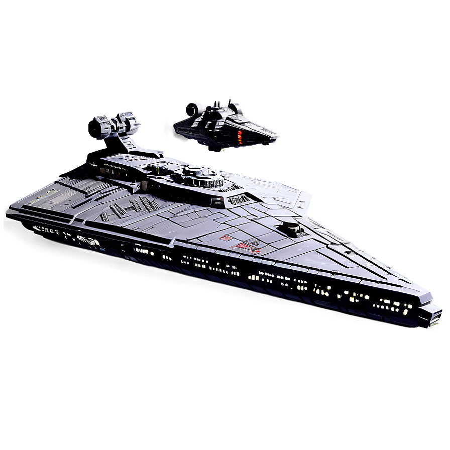 Star Destroyer With Tie Fighters Png 06122024 PNG image