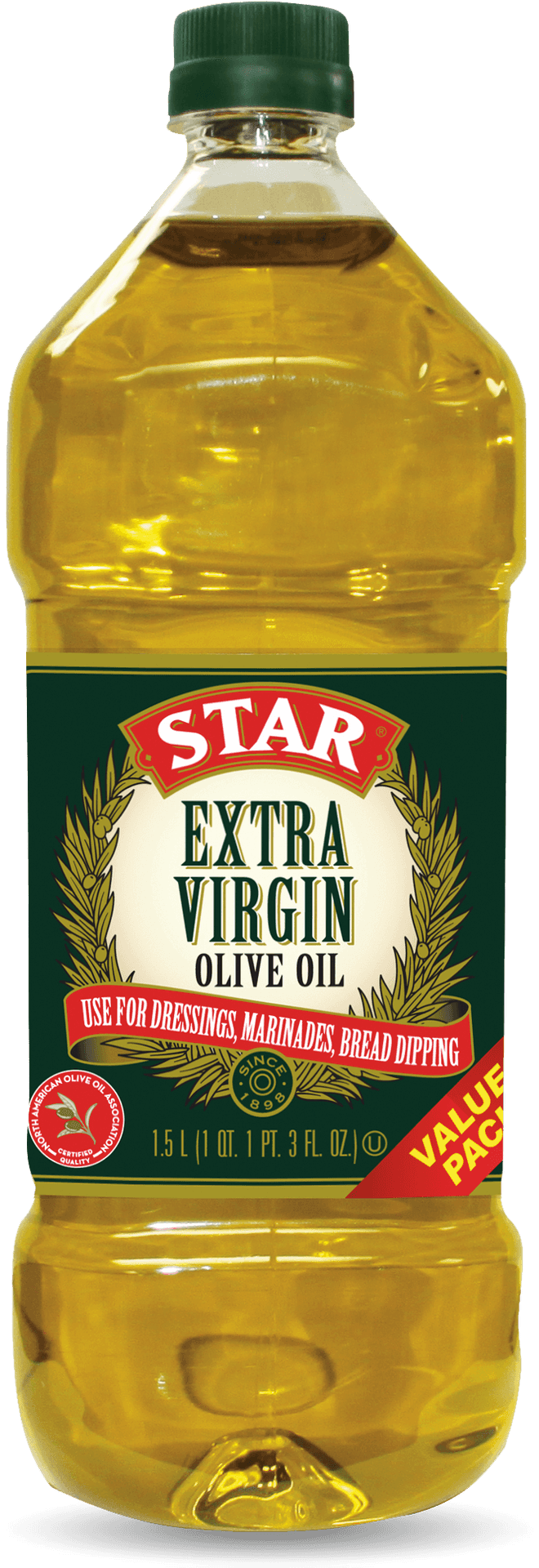 Star Extra Virgin Olive Oil Bottle PNG image