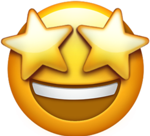 Star Eyes Smiling Emoji.png PNG image