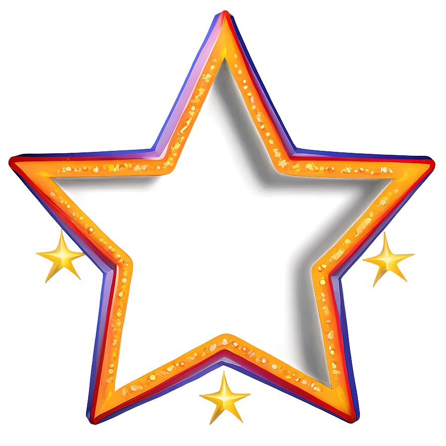 Star Outline Decoration Png 4 PNG image