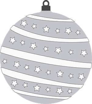 Star Patterned Christmas Ornament PNG image