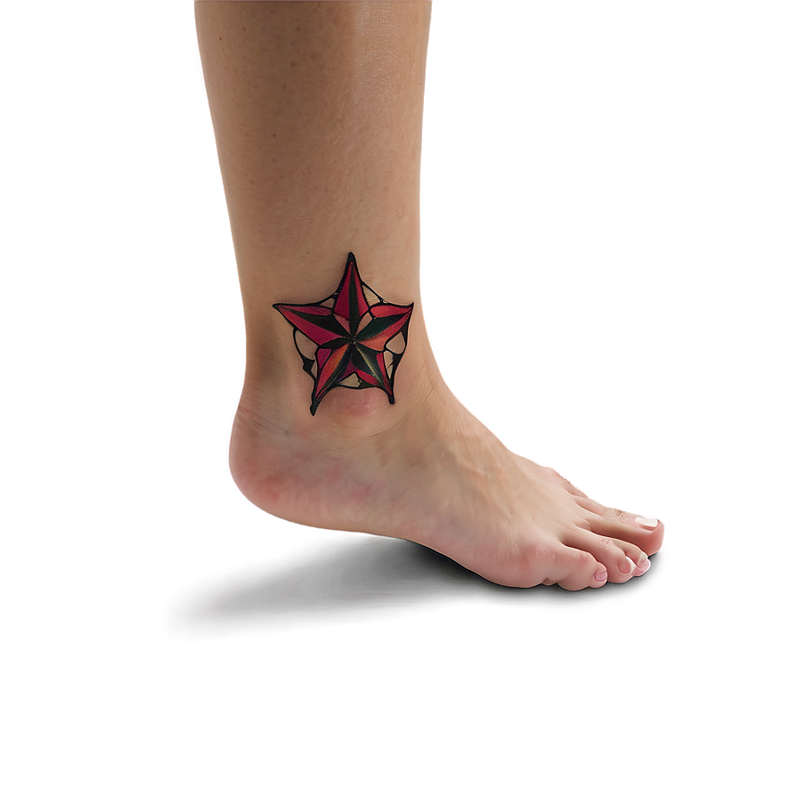 Star Tattoo On Foot Png 06262024 PNG image