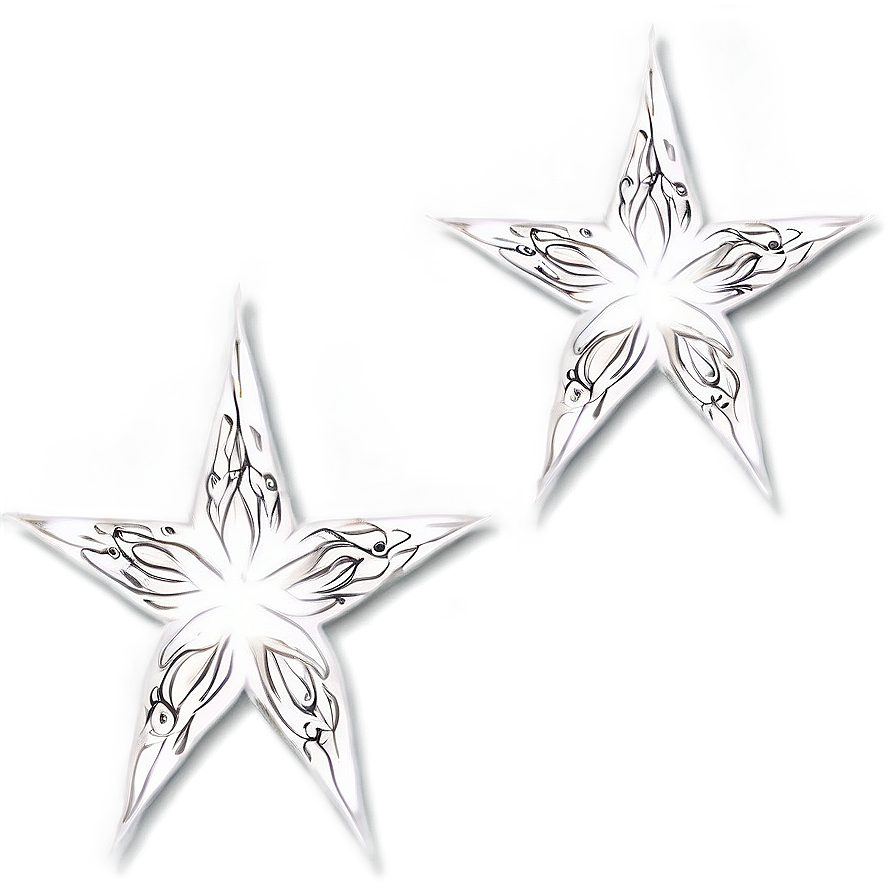 Star Tattoo With Swirls Png 47 PNG image