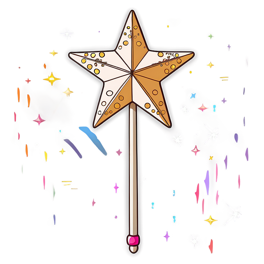 Star Wand Drawing Png 06132024 PNG image