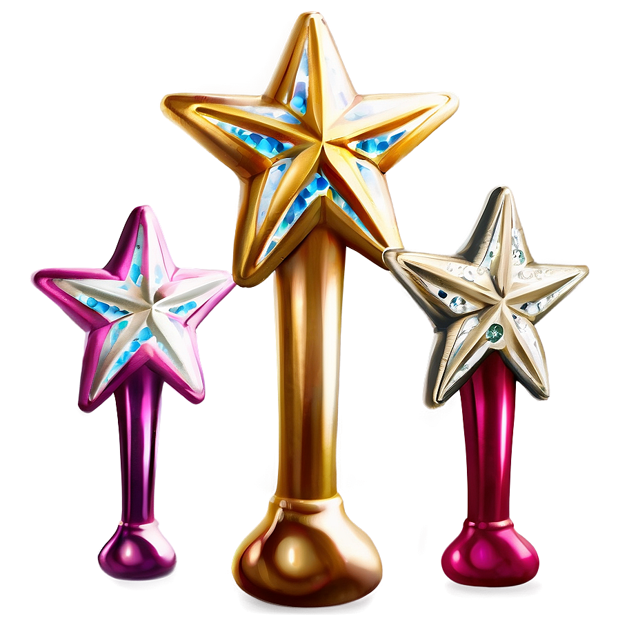 Star Wand With Diamonds Png 06132024 PNG image